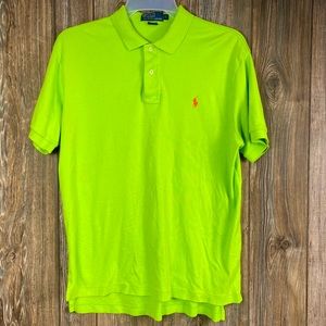 Polo by Ralph Lauren Neon Green Polo Shirt Horse